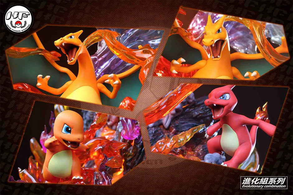 [Warehouse in Stock] King Finger Studio - Statue - Pokémon - Charizard Evolution Set