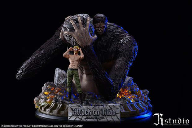 [Warehouse in Stock] JR Studio - Statue - Attack on Titan - Zeke Jaeger & Beast titan with LED