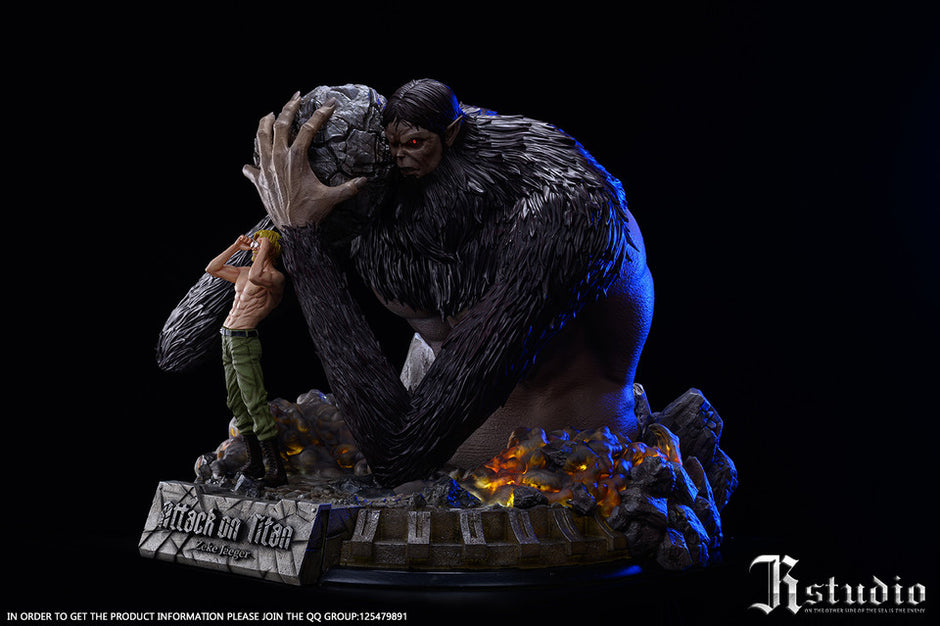 [Warehouse in Stock] JR Studio - Statue - Attack on Titan - Zeke Jaeger & Beast titan with LED