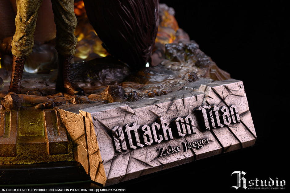 [Warehouse in Stock] JR Studio - Statue - Attack on Titan - Zeke Jaeger & Beast titan with LED