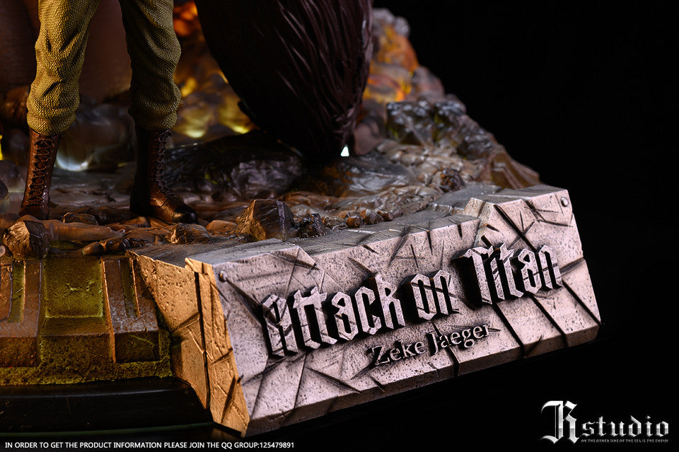 [Warehouse in Stock] JR Studio - Statue - Attack on Titan - Zeke Jaeger & Beast titan with LED