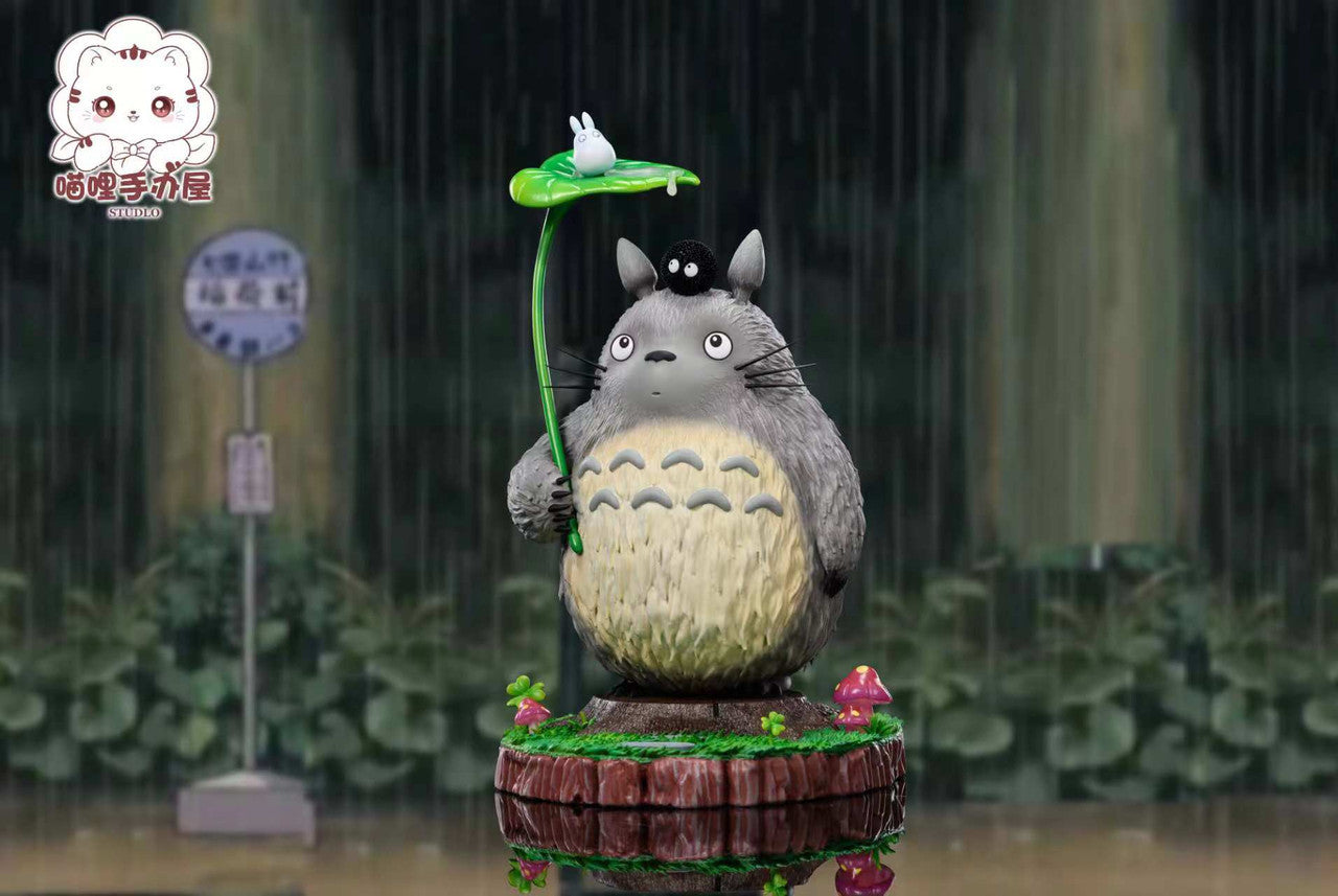 [Warehouse in Stock] Miao Li Studio - Statue - My Neighbor Totoro Leaf Umbrella Totoro