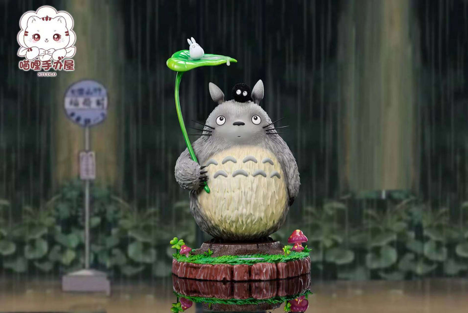 [Warehouse in Stock] Miao Li Studio - Statue - My Neighbor Totoro Leaf Umbrella Totoro