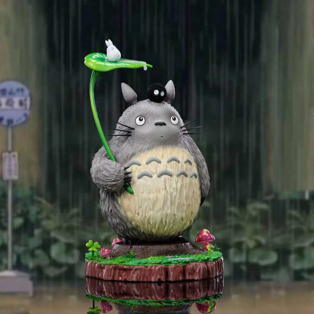 [Warehouse in Stock] Miao Li Studio - Statue - My Neighbor Totoro Leaf Umbrella Totoro