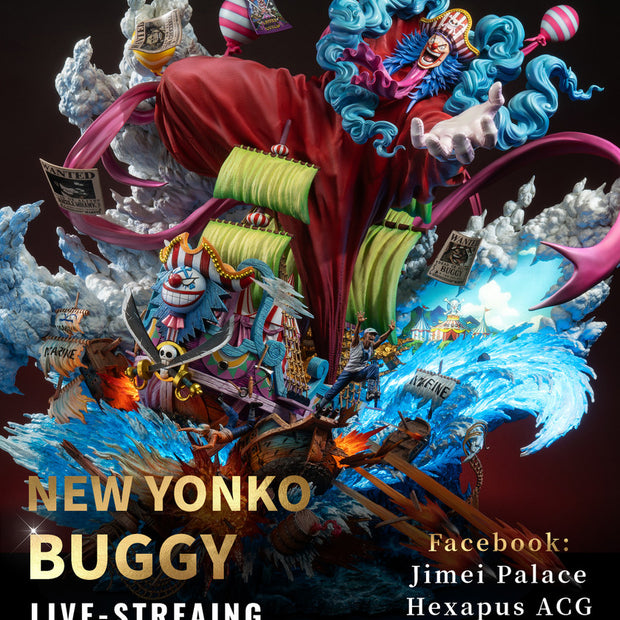 [Pre-Order] Jimei Palace - Statue - ONE PIECE New Yonko BUGGY Limited Edition Statue (Licensed)