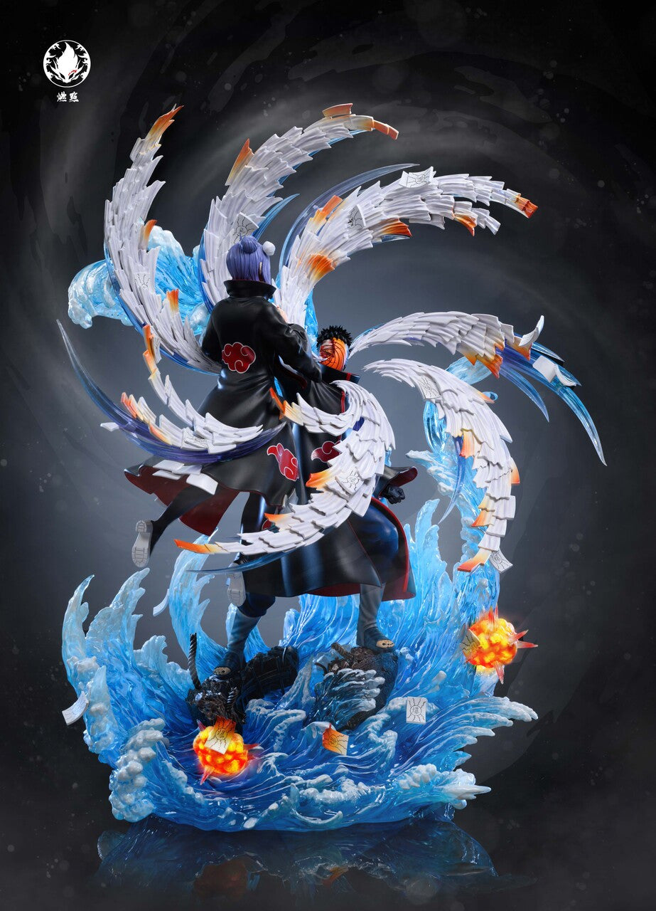 [Warehouse in Stock] Ran Dian Studio - Statue - Naruto - Akatsuki Series #8 Uchiha Obito(Tobi) & Konan