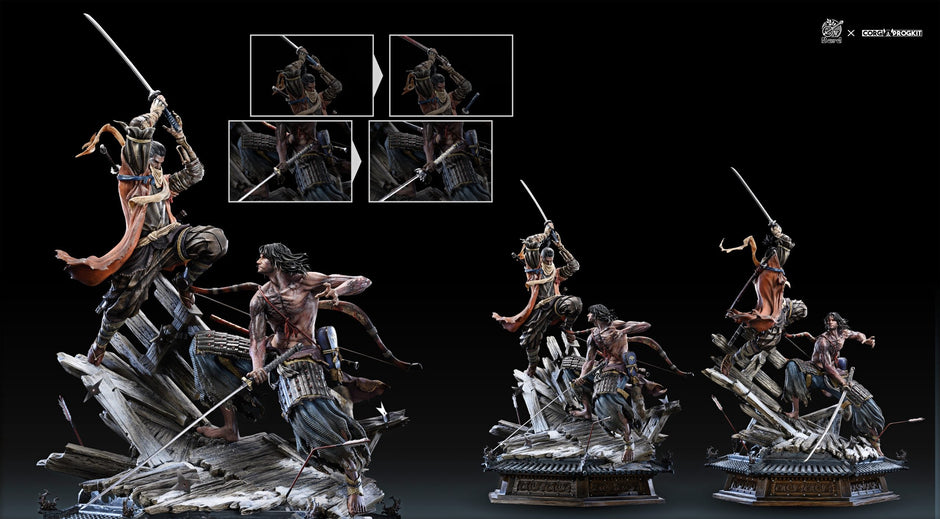 [Warehouse in Stock] Bard Studio & Corgi Progkit Studio - Statue - Sekiro: Shadows Die Twice Soulsborne Scene #1 Sekiro VS Genichiro Ashina