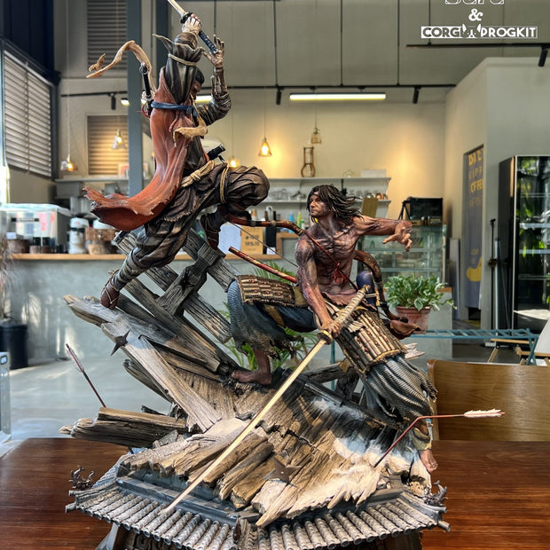 [Warehouse in Stock] Bard Studio & Corgi Progkit Studio - Statue - Sekiro: Shadows Die Twice Soulsborne Scene #1 Sekiro VS Genichiro Ashina