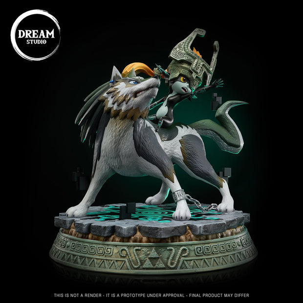 [Warehouse in Stock] Dream Studio - Statue - The Legend of Zelda - Wolf Link & Midna