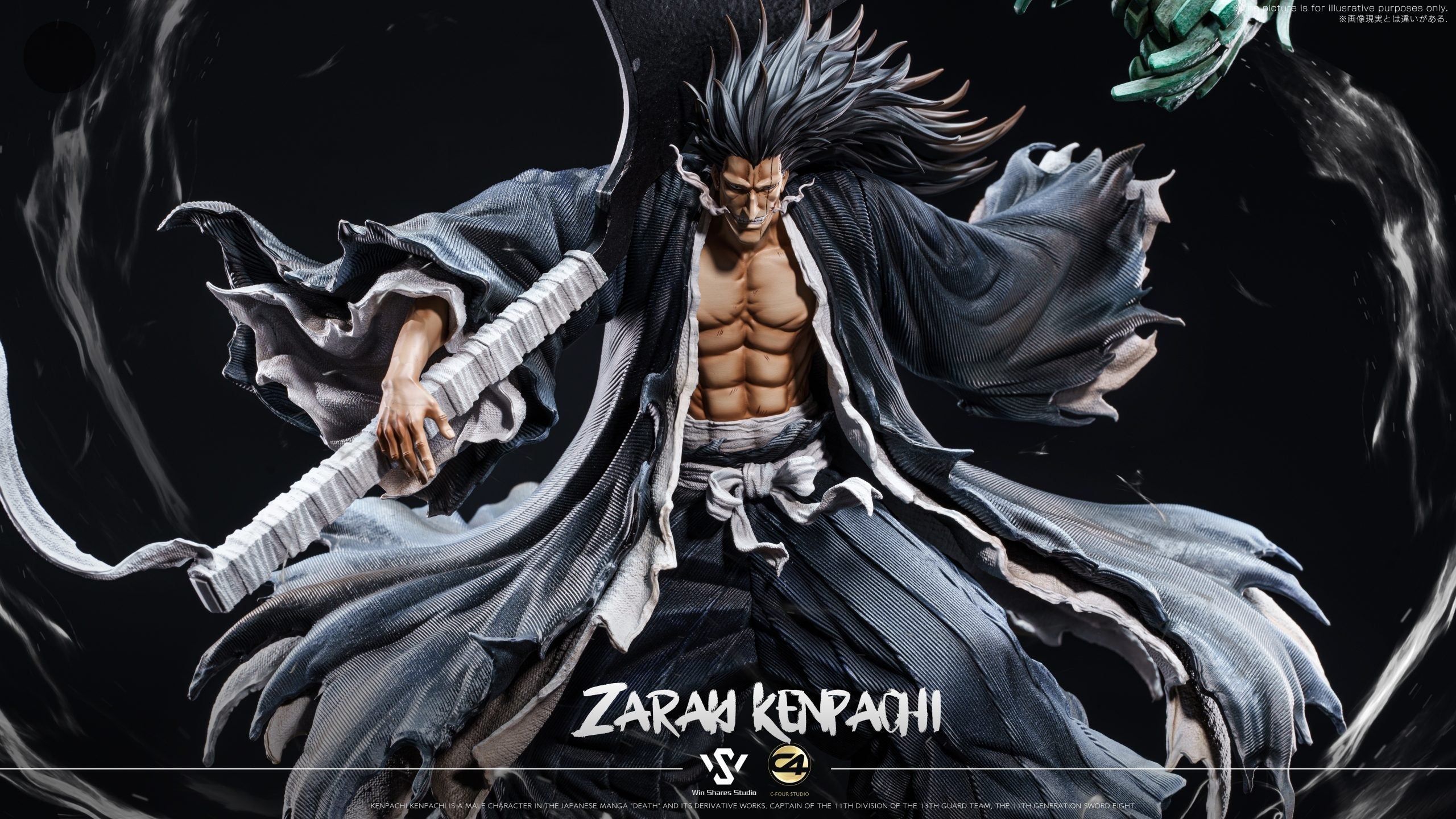 [Warehouse in Stock] Win Shares Studio X C4 Studio - Statue - Bleach Thousand-Year Blood War - Zaraki Kenpachi