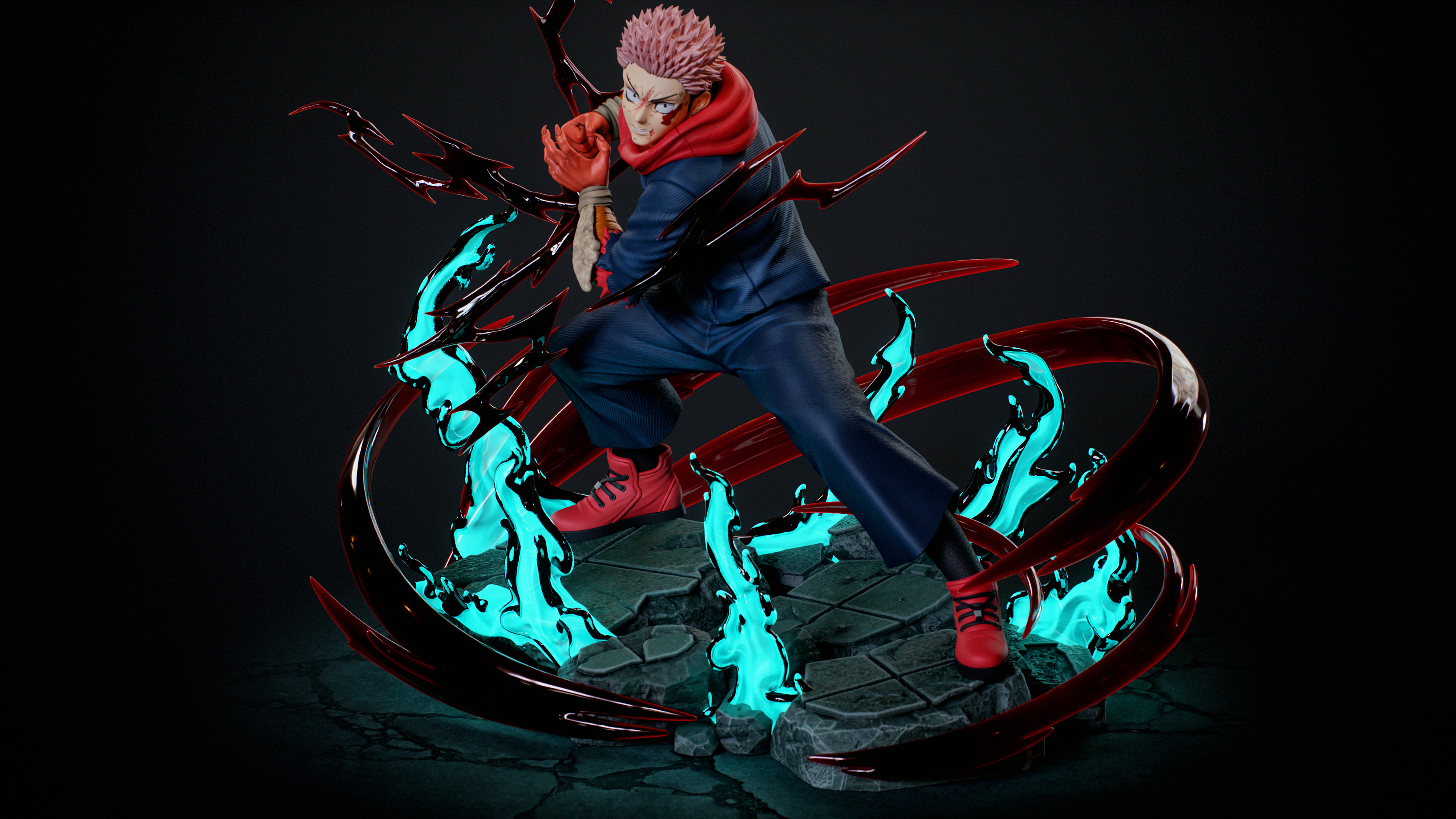 [Pre-Order Closed] Player 1 Studio - Statue - Jujutsu Kaisen - Itadori Yuji: Black Flash
