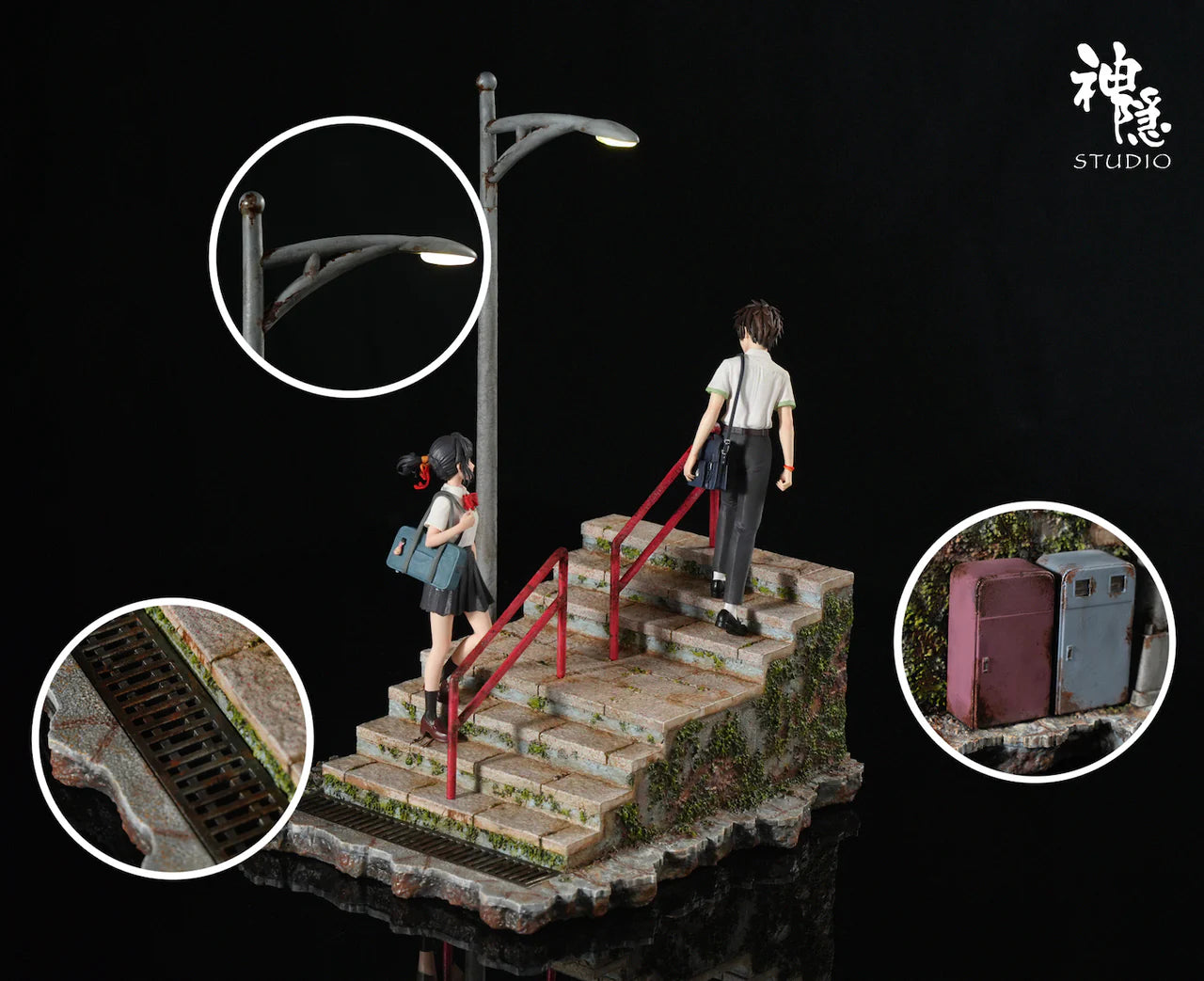 [Warehouse in Stock] Shen Yin Studio - Statue - Your Name - Silhouette Moment Series Mitsuha Miyamizu & Taki Tachibana