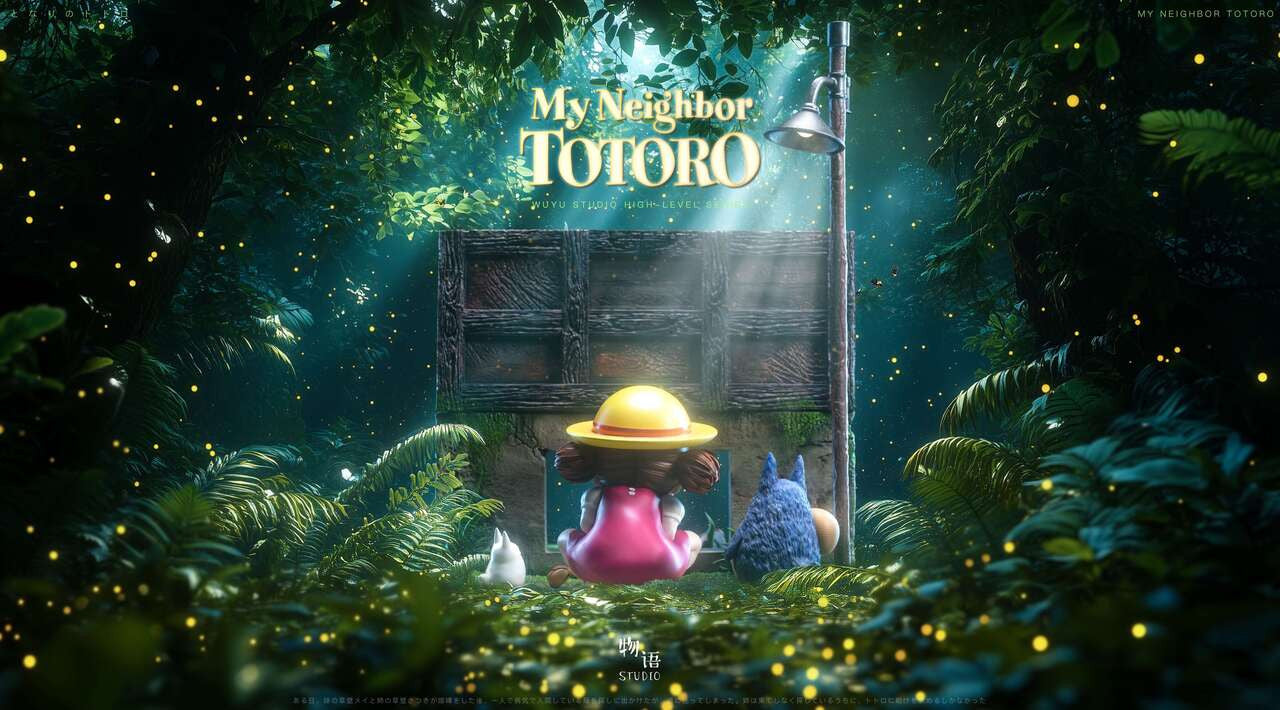 [Pre-Order] Wu Yu Studio - Statue - My Neighbor Totoro - Hayao Miyazaki Desktop Series 05 The Happiest Search Mei Hide-and-Seek with Totoro