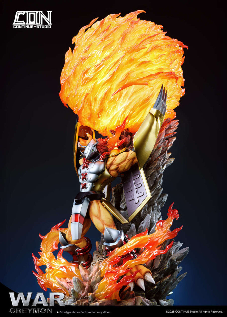 [Pre-Order] CONTINUE Studio - Statue - Digimon - War Greymon with LED