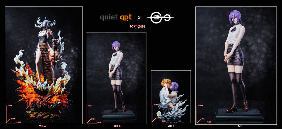 [Pre-Order] QuietArt x Hera Studio - Statue - Chainsaw Man - Bomb Demon Bom & Reze & Kiss Busts