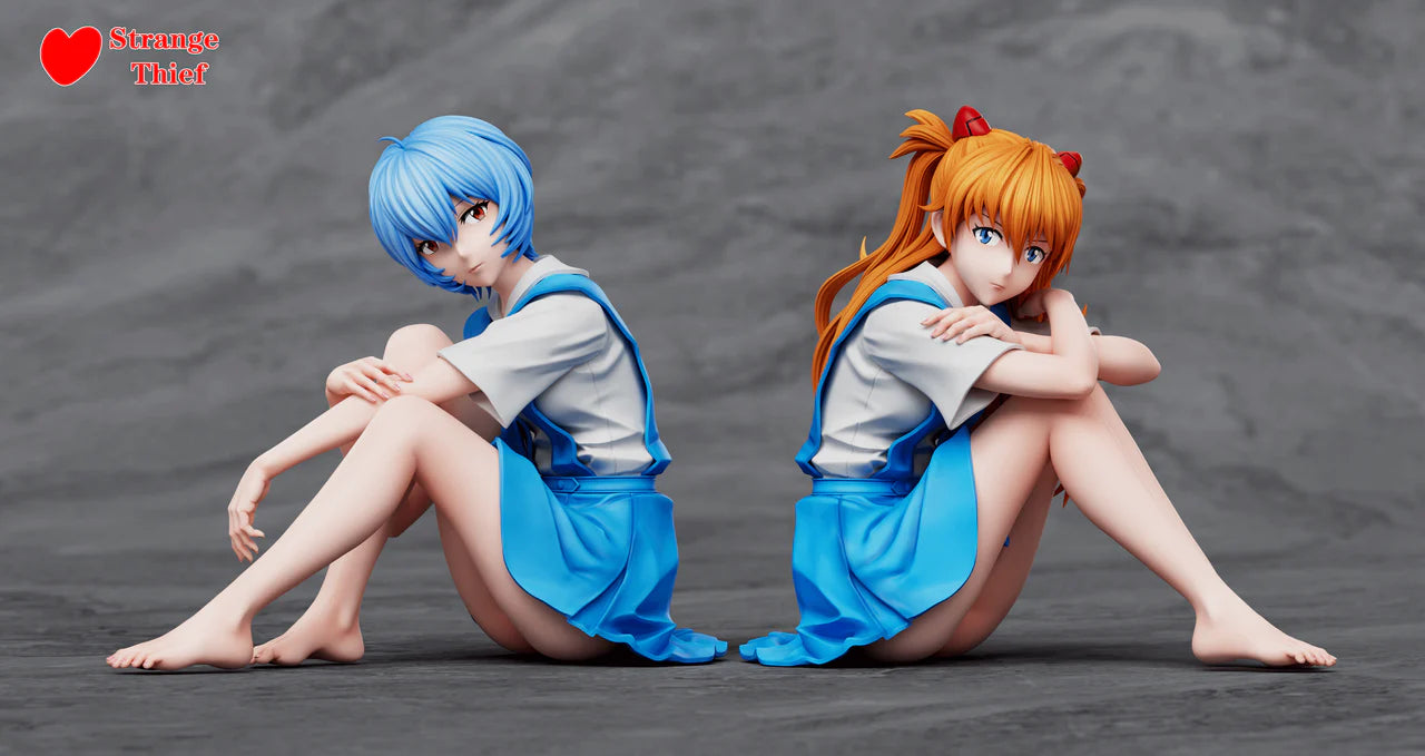 [Pre-Order] Strange Thief Studio - Statue - Neon Genesis Evangelion - School Uniform Asuka & School Uniform Rei Ayanami