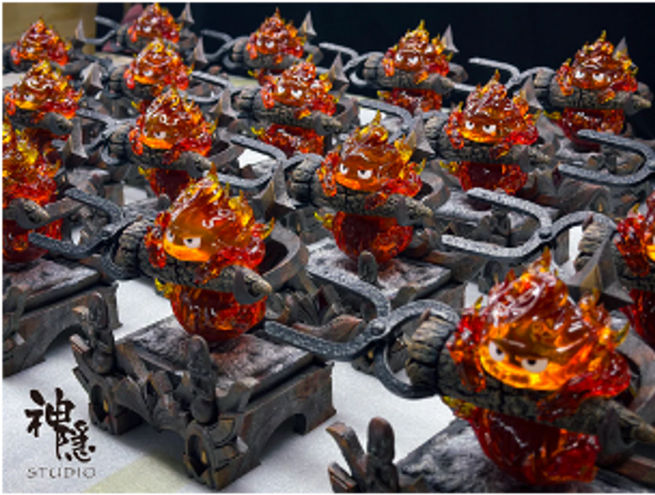 [Warehouse in Stock] Shen Yin Studio - Statue - Howl's Moving Castle - Contract Magic Canon Calcifer with LED Bracket Version
