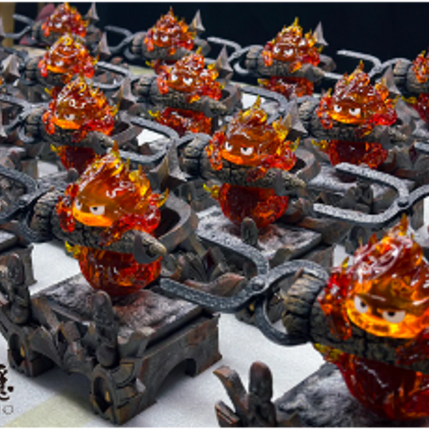 [Warehouse in Stock] Shen Yin Studio - Statue - Howl's Moving Castle - Contract Magic Canon Calcifer with LED Bracket Version