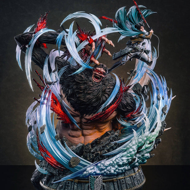 [Pre-Order] Hertz Studio  - Statue - Attack on Titan - 2.0 Ackerman Levi vs Zeke