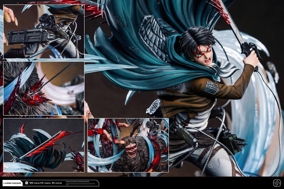 [Pre-Order] Hertz Studio  - Statue - Attack on Titan - 2.0 Ackerman Levi vs Zeke