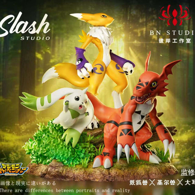 [Pre-Order] BN Studio X Slash Studio - Statue - Digimon - Guilmon X Terriermon X Renamon