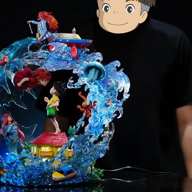 [Warehouse in Stock] OPM Studio - Statue - Hayao Miyazaki Series - Ponyo on the Cliff by the Sea - CP002 Ponyo & Sosuke