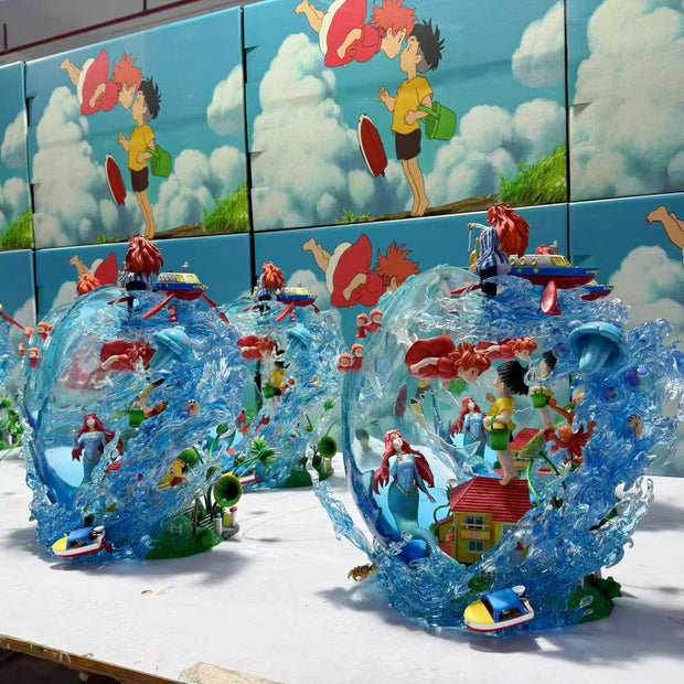 [Warehouse in Stock] OPM Studio - Statue - Hayao Miyazaki Series - Ponyo on the Cliff by the Sea - CP002 Ponyo & Sosuke