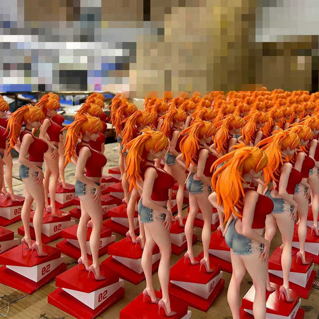 [Warehouse in Stock] THE SUMMER PLANTS Studio - Statue - Neon Genesis Evangelion - Summer Girlfriend Series Campus Belle Asuka