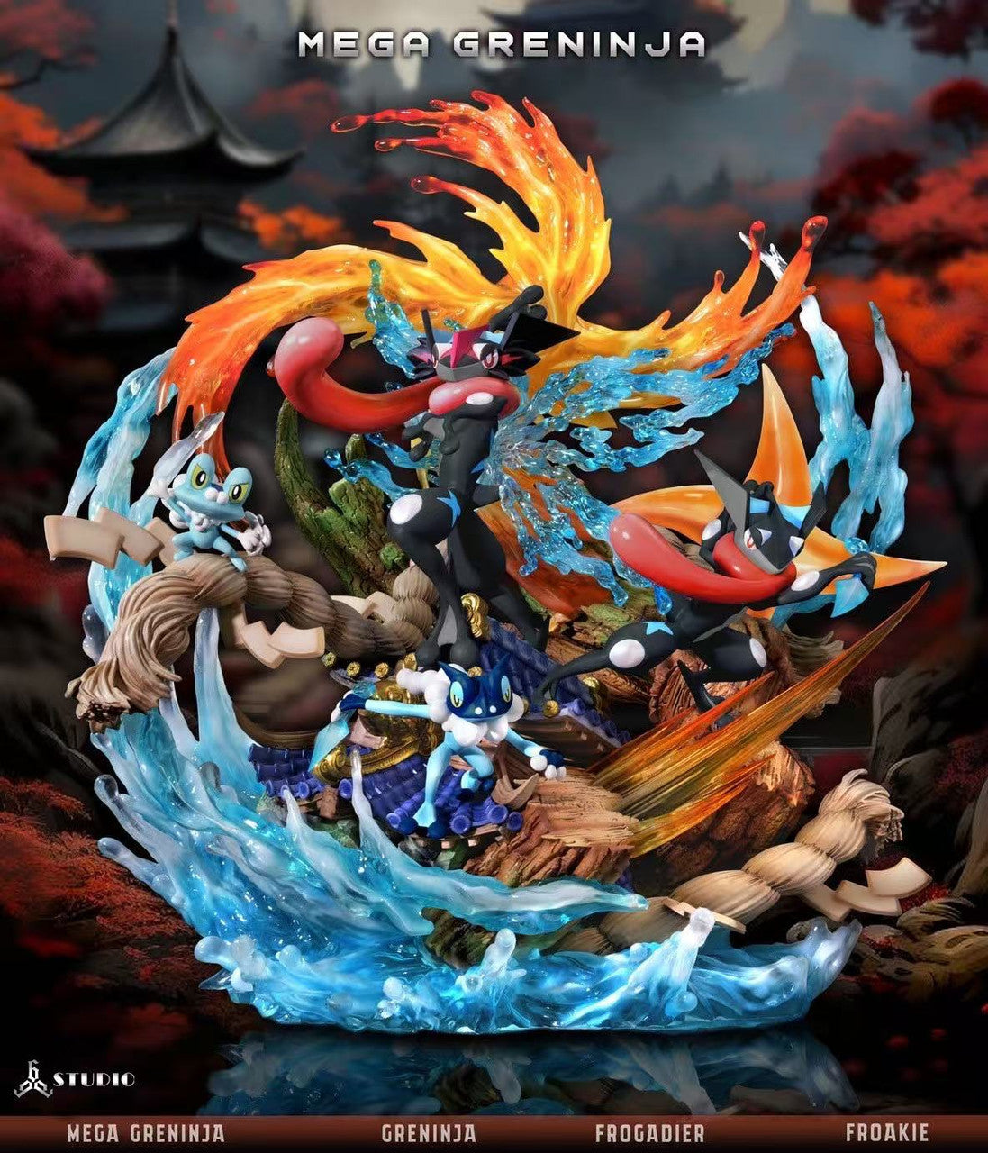 [Pre-Order] 666 Studio - Statue - Mega Greninja Water Shuriken All Out Pokémon