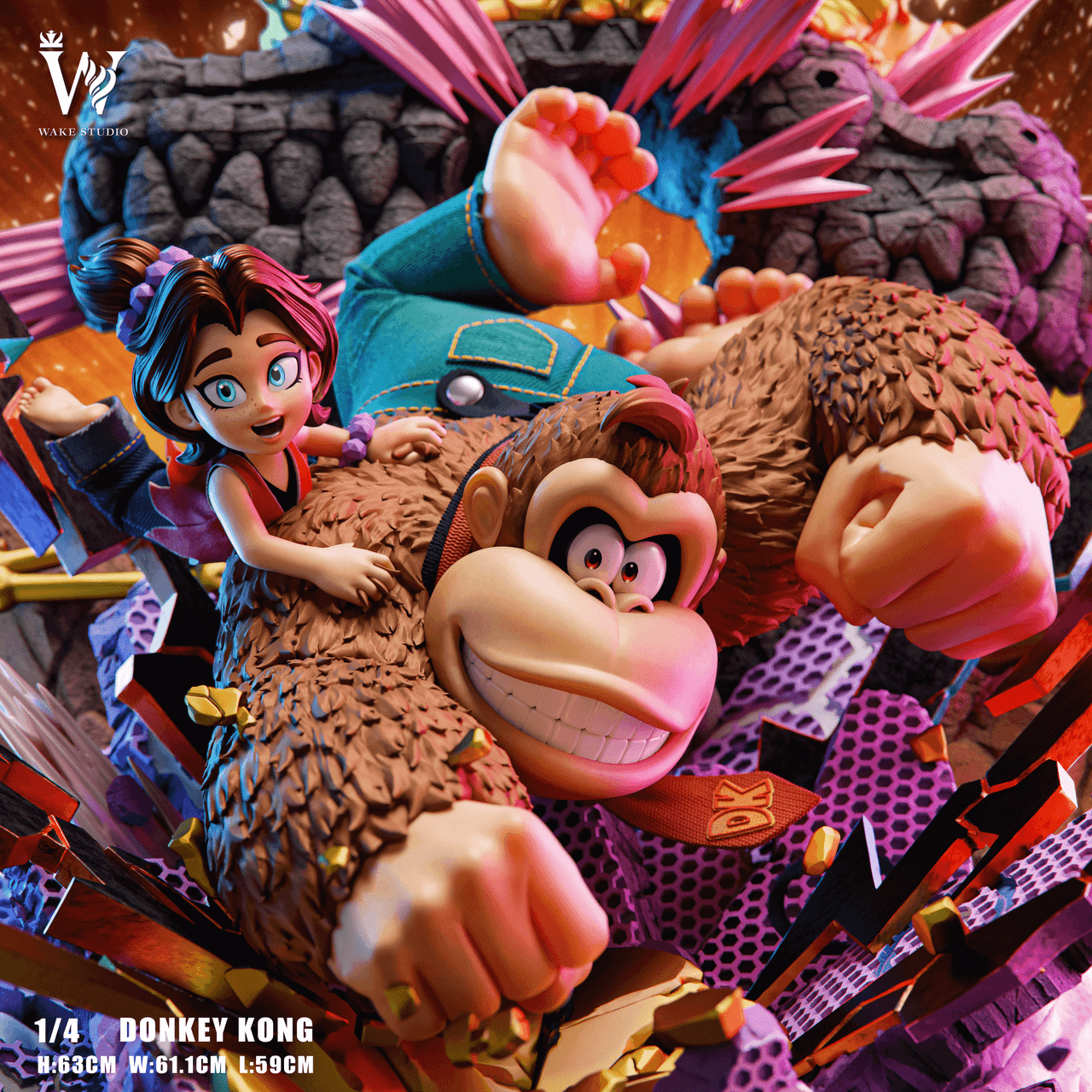 [Pre-Order] Wake Studio - Statue - Donkey Kong Bananza Donkey Kong