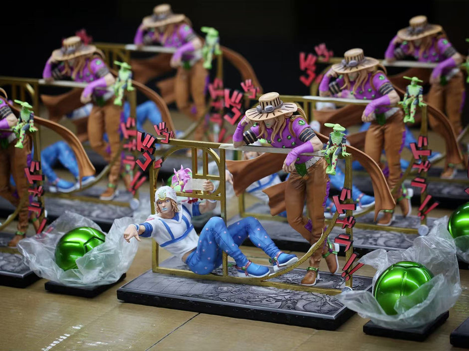 [Warehouse in Stock] CHIKARA Studio  - Statue - JOJO's Bizarre Adventure - SBR Johnny Joestar & Gyro Zeppeli