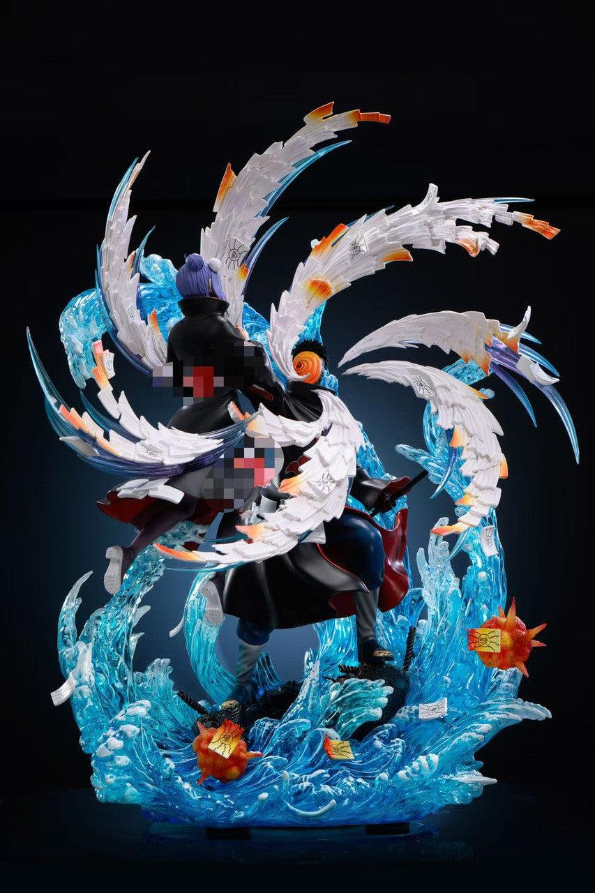 [Warehouse in Stock] Ran Dian Studio - Statue - Naruto - Akatsuki Series #8 Uchiha Obito(Tobi) & Konan