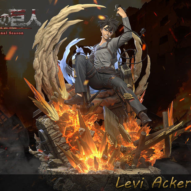 [Pre-Order Closed] Model Power Studio - Statue - Attack on Titan - #6 Street Fighting Levi Ackerman