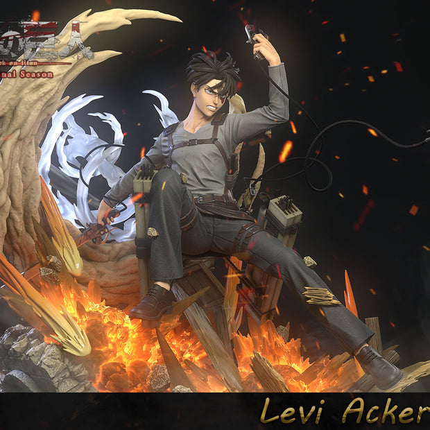 [Pre-Order Closed] Model Power Studio - Statue - Attack on Titan - #6 Street Fighting Levi Ackerman