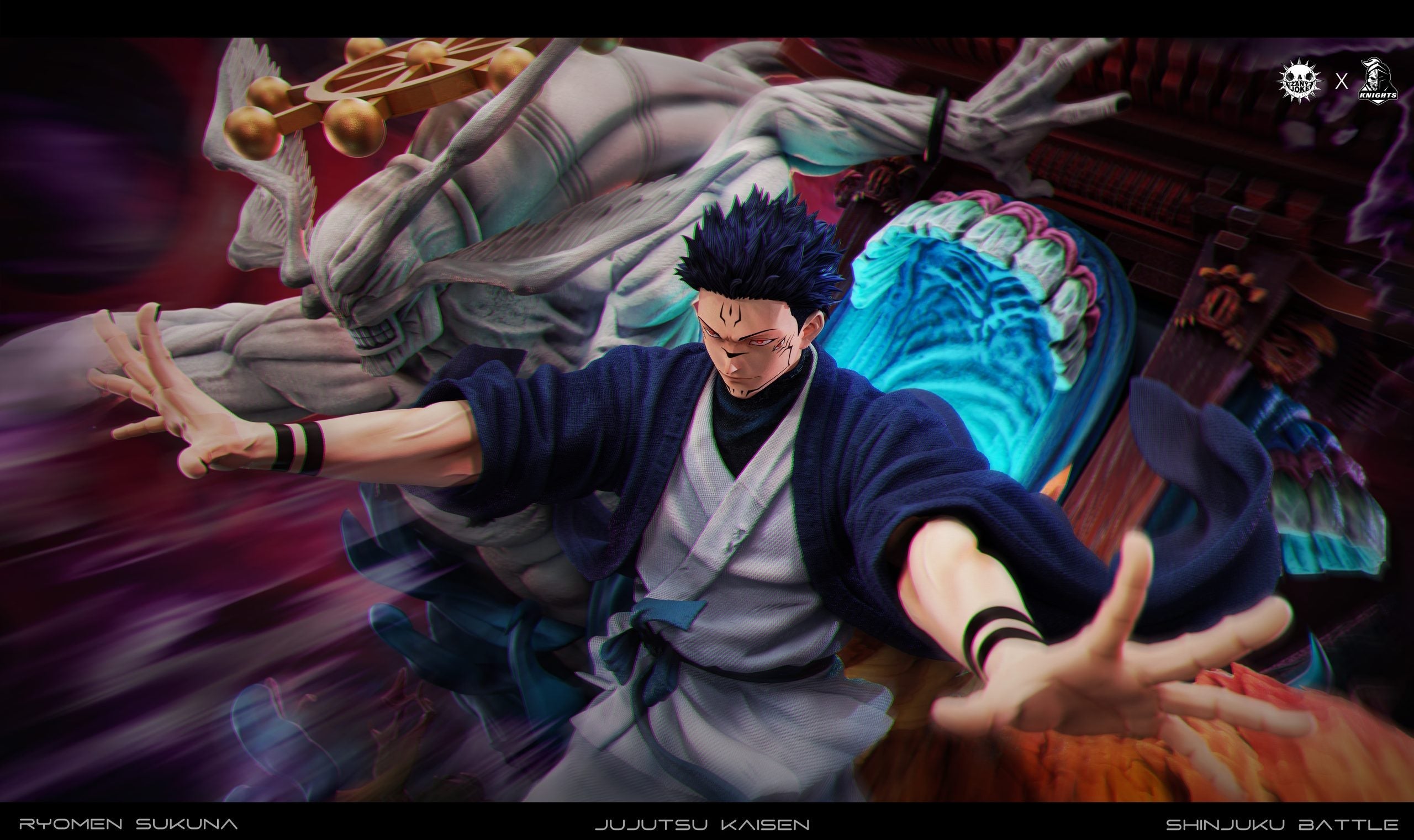 [Pre-order Clsoed] Zany Joke Studio & Temple Studio - Statue - Jujutsu Kaisen - S02 Sukuna, the Battle of the Demon Realm Shinjuku