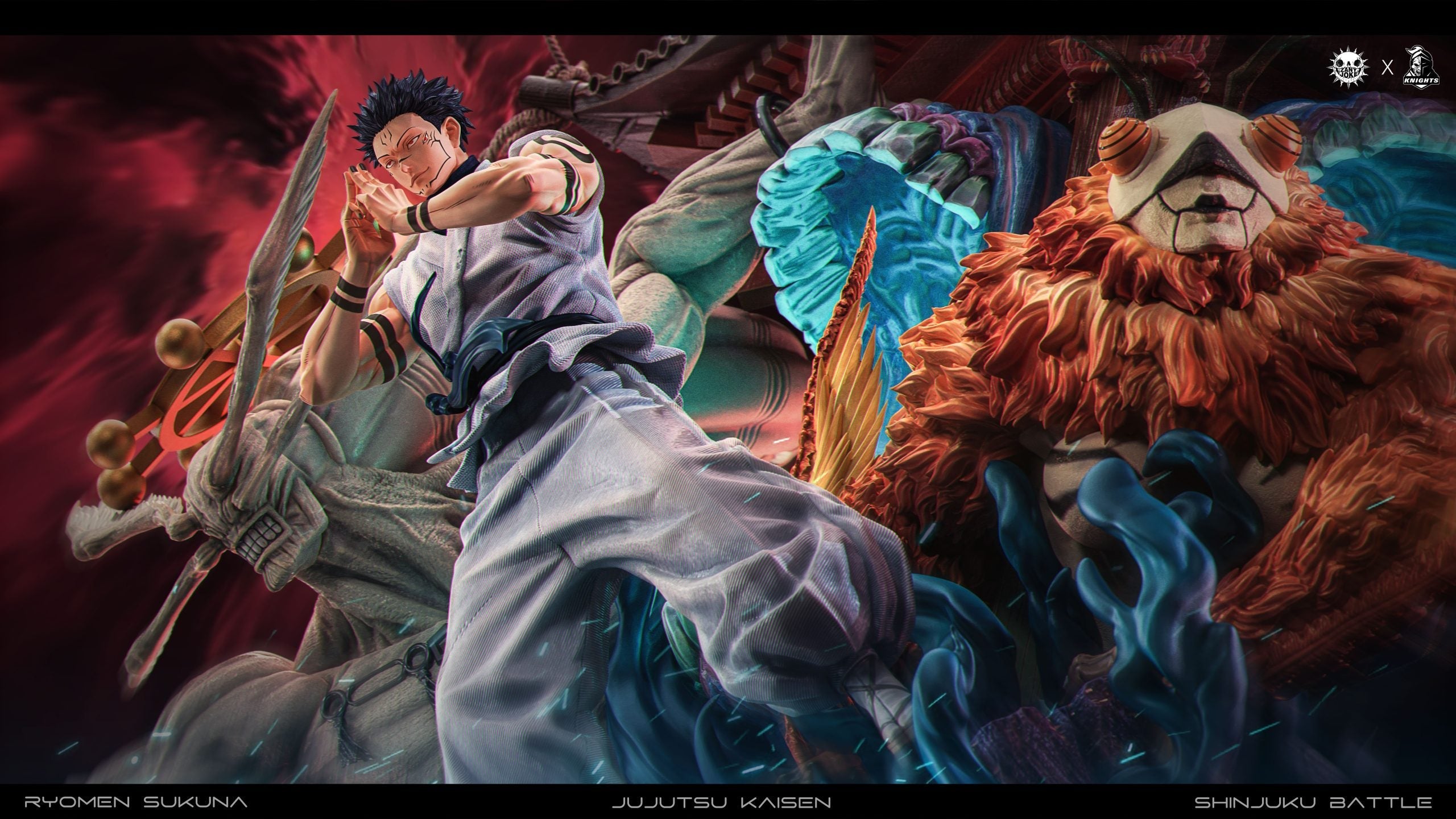 [Pre-order Clsoed] Zany Joke Studio & Temple Studio - Statue - Jujutsu Kaisen - S02 Sukuna, the Battle of the Demon Realm Shinjuku