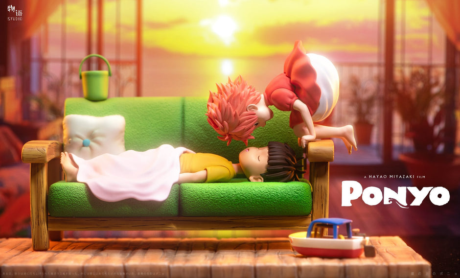 [Pre-Order Closed] Wu Yu Studio - Statue - Ponyo on the Cliff - Hayao Miyazaki Desktop Series 03 The Gentlest Companion Ponyo & Sosuke