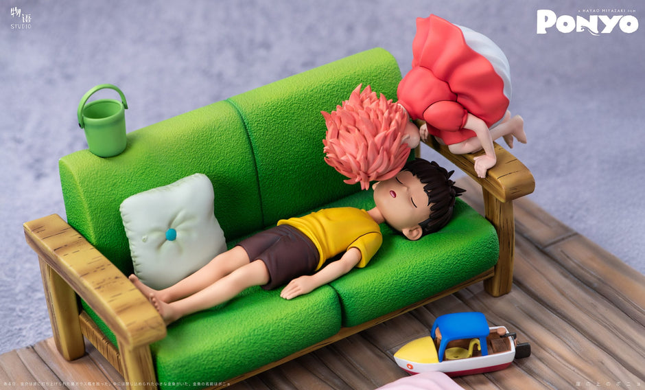 [Pre-Order Closed] Wu Yu Studio - Statue - Ponyo on the Cliff - Hayao Miyazaki Desktop Series 03 The Gentlest Companion Ponyo & Sosuke