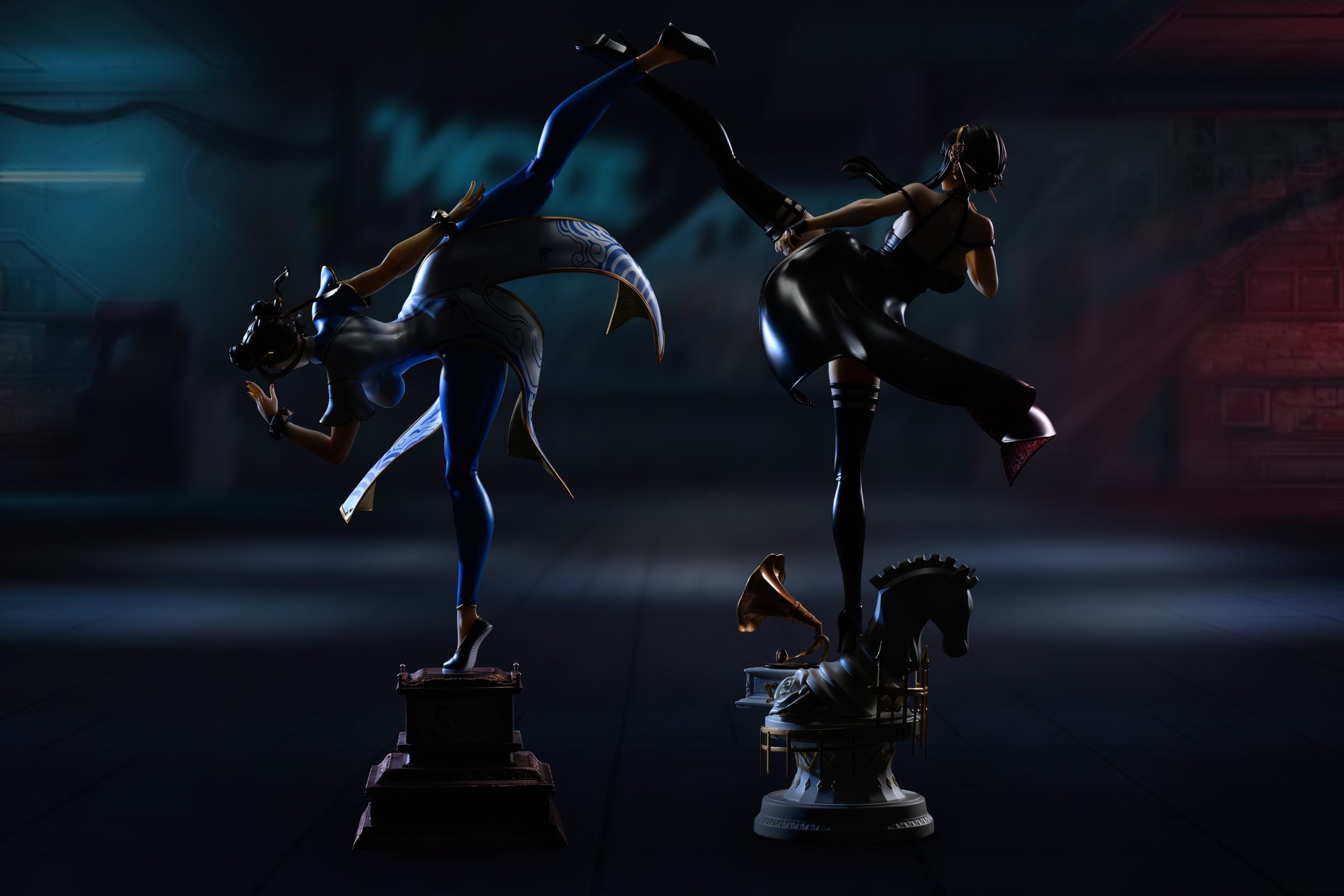 [Pre-Order] Xpic Studio - Statue - Street Fighter/Spy x Family - Chun-Li vs Yor Forger