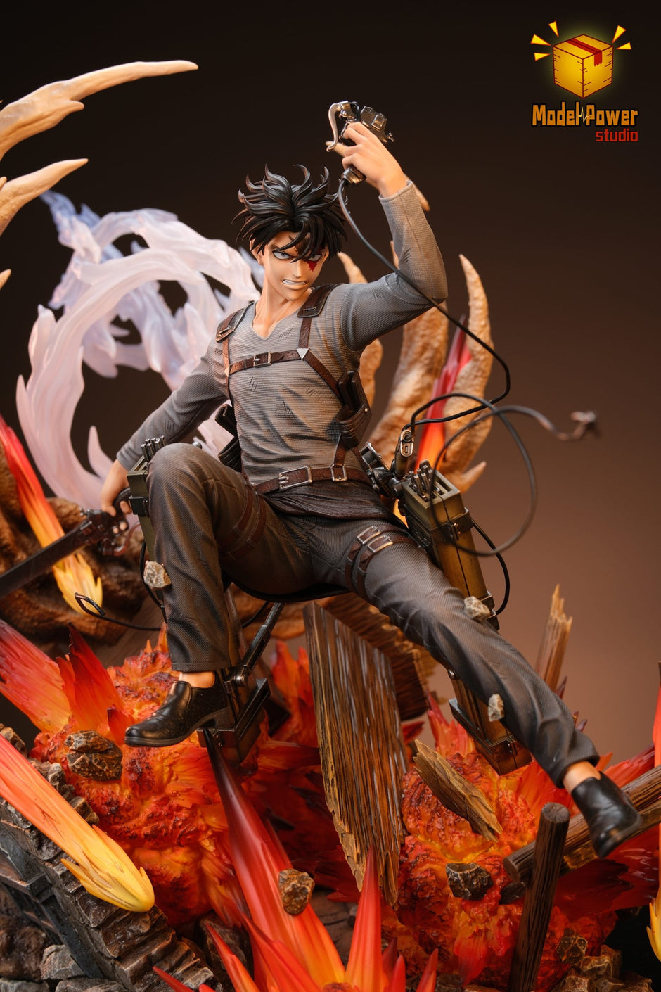 [Pre-Order Closed] Model Power Studio - Statue - Attack on Titan - #6 Street Fighting Levi Ackerman