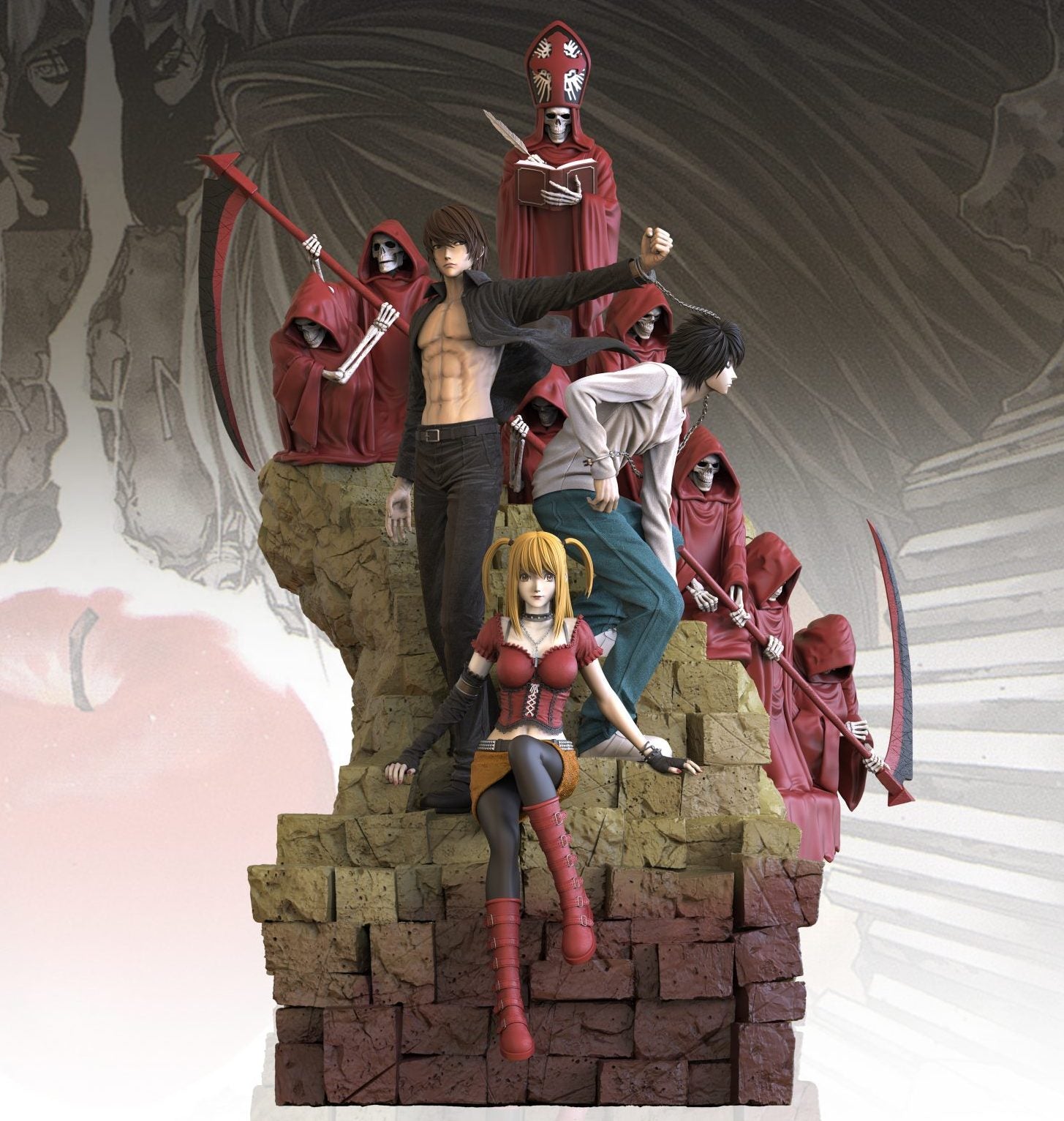 [Pre-Order] Freedom Studio - Statue - Death Note - Yagami Light & Misamisa & L.Lawlie