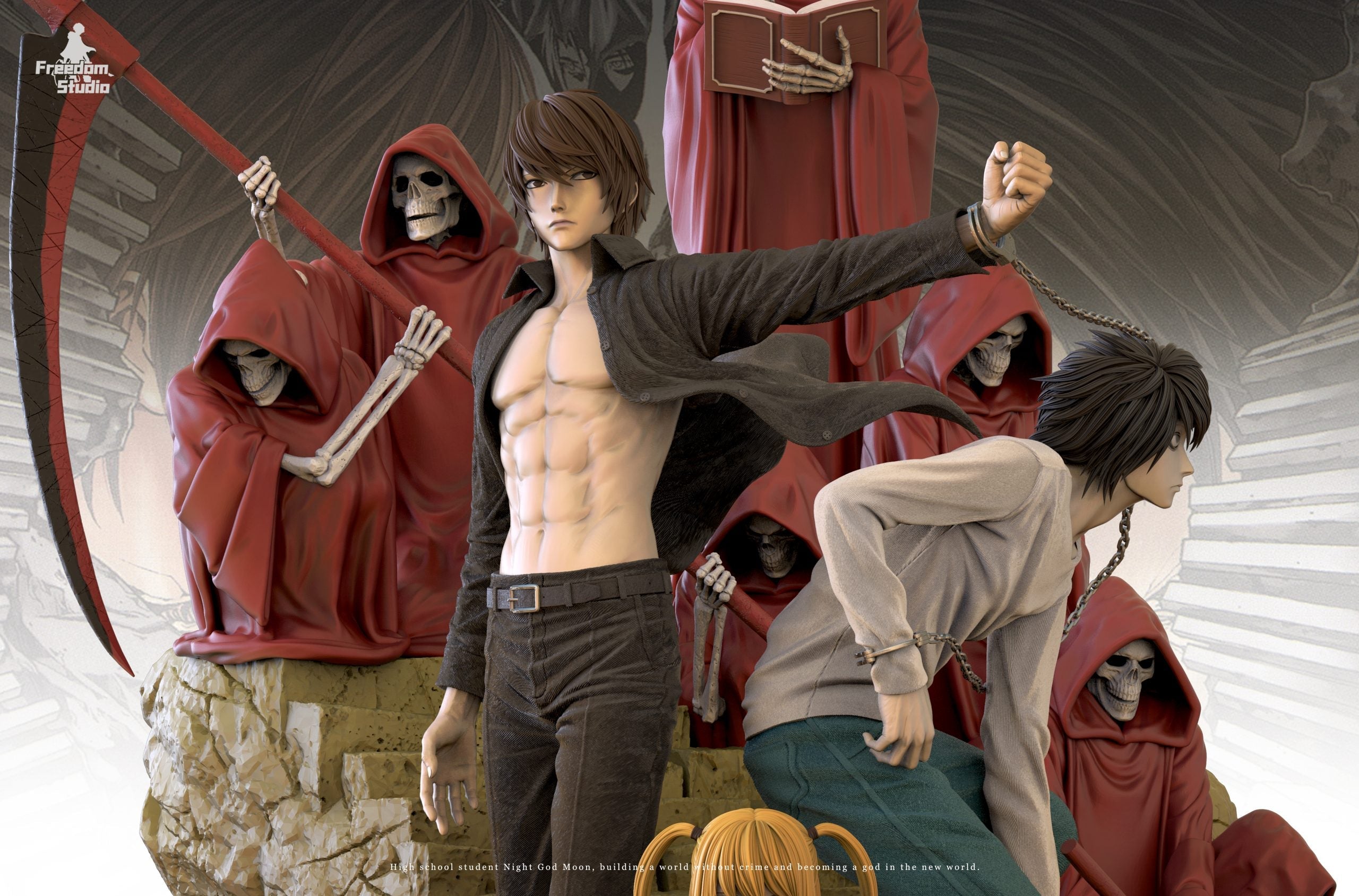 [Pre-Order] Freedom Studio - Statue - Death Note - Yagami Light & Misamisa & L.Lawlie