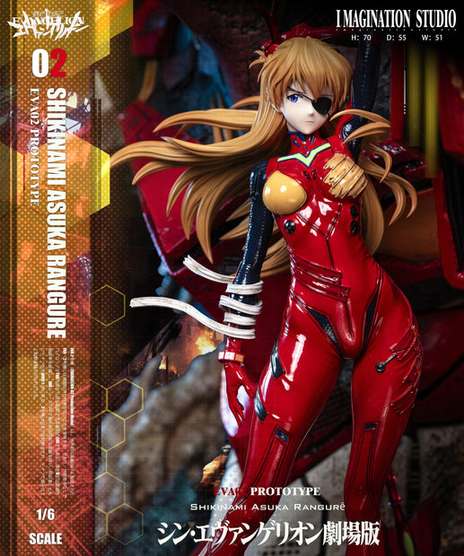 [Pre-Order Closed] Imagination Studio - Statue - Neon Genesis Evangelion - Soryu Asuka Langley & Ayanami Rei