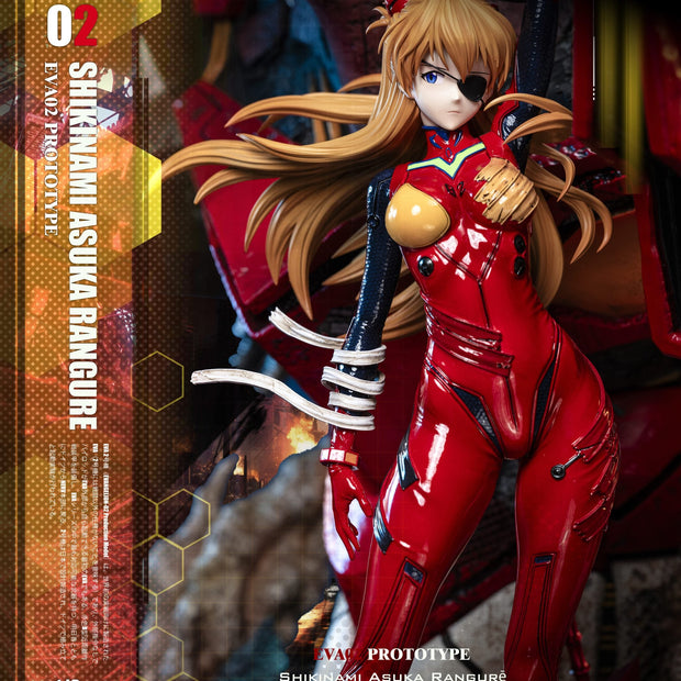 [Pre-Order Closed] Imagination Studio - Statue - Neon Genesis Evangelion - Soryu Asuka Langley & Ayanami Rei