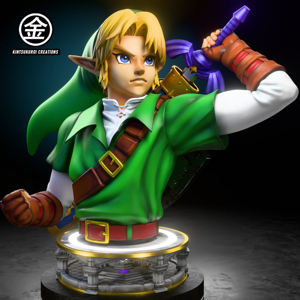 [Pre-Order] Kintsukuroi creations Studio - Statue - The Legend of Zelda - OOT ADULT LINK and OOT DARK LINK BUSTS