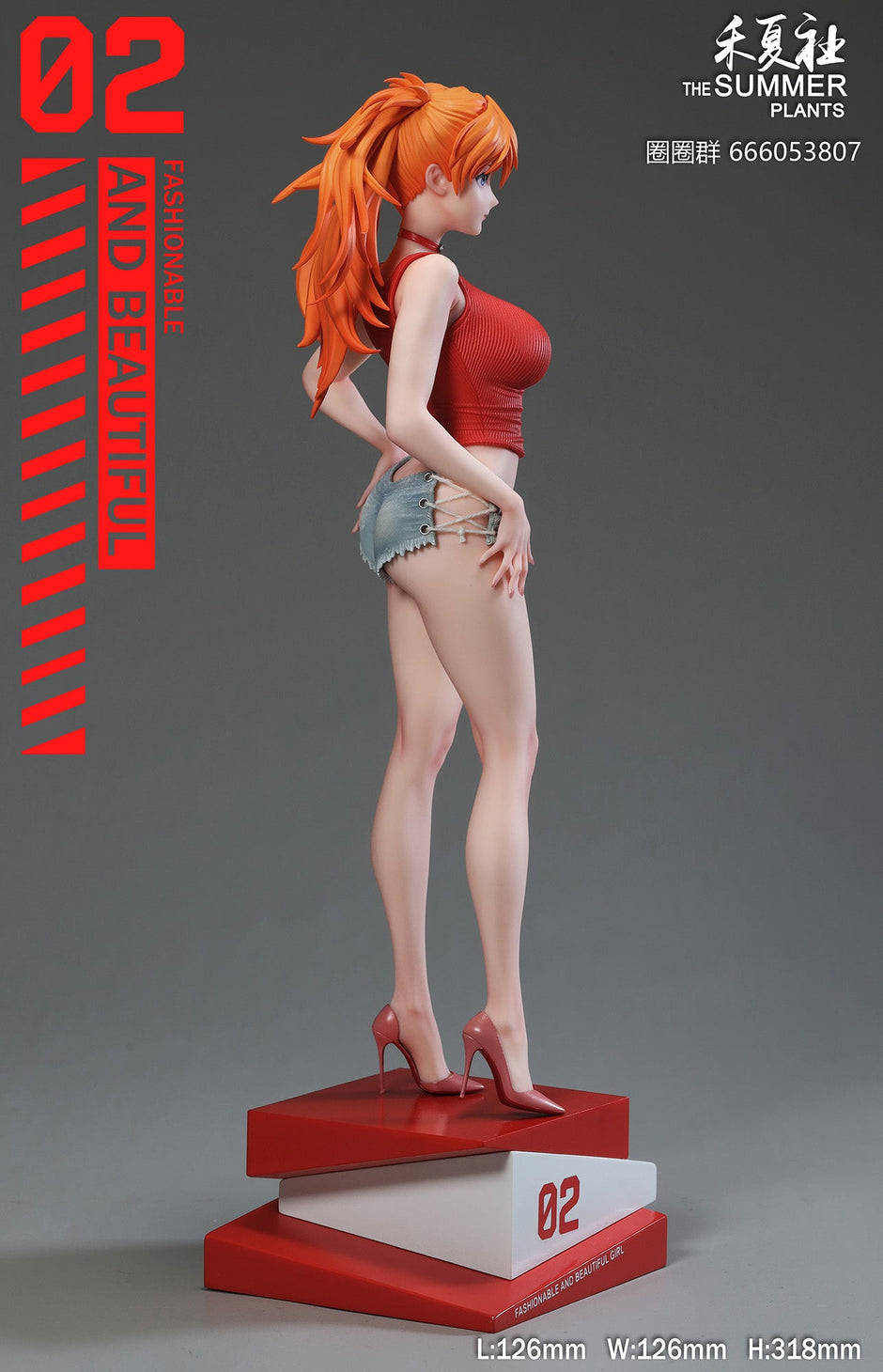 [Warehouse in Stock] THE SUMMER PLANTS Studio - Statue - Neon Genesis Evangelion - Summer Girlfriend Series Campus Belle Asuka