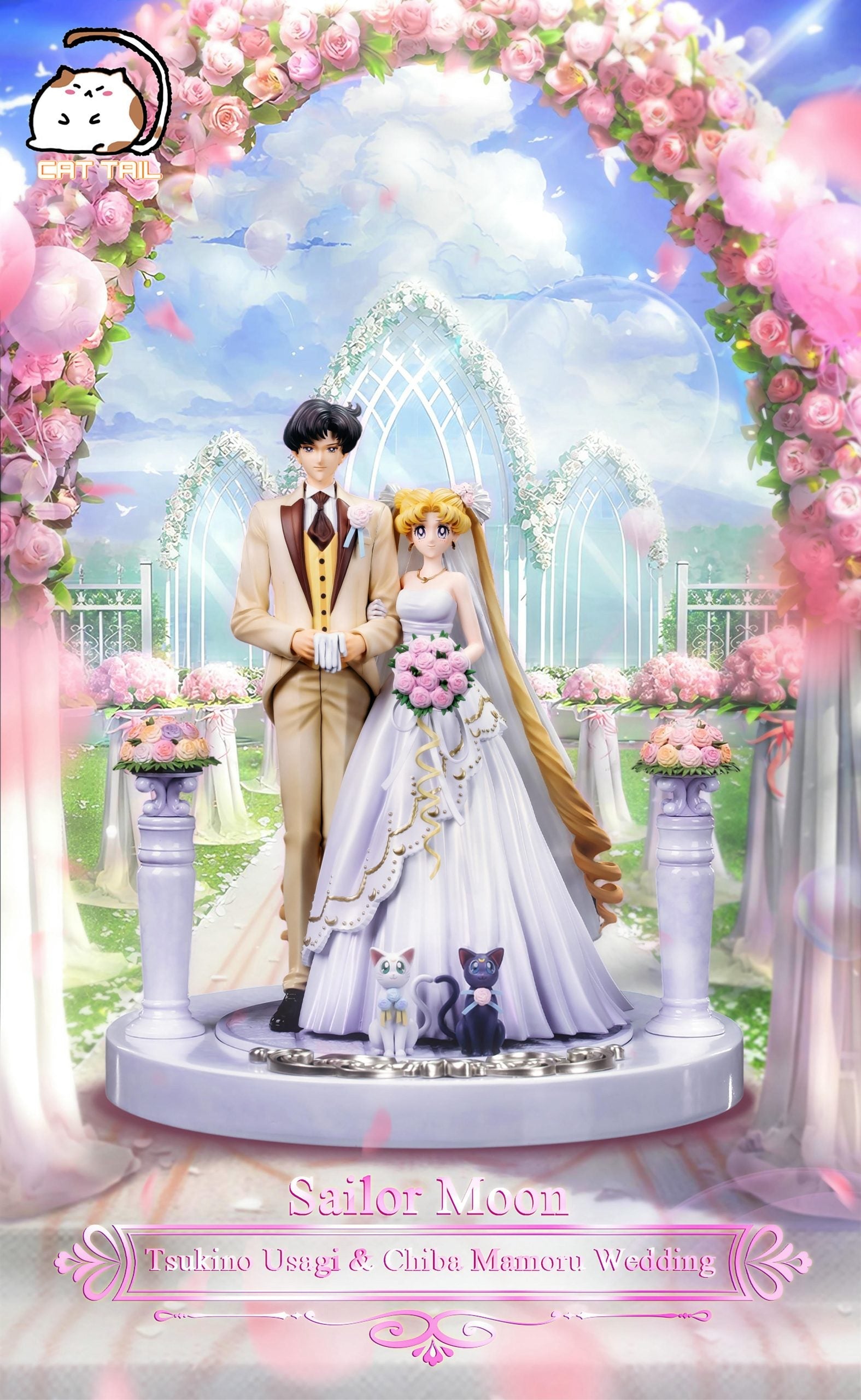 [Pre-Order] CAT TAIL Studio - Statue - Sailor Moon - Wedding Couple Series Tsukino Usagi & Mamoru Chiba's Wedding