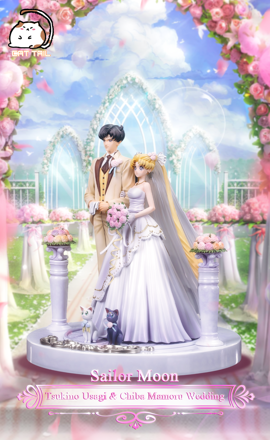 [Pre-Order] CAT TAIL Studio - Statue - Sailor Moon - Wedding Couple Series Tsukino Usagi & Mamoru Chiba's Wedding