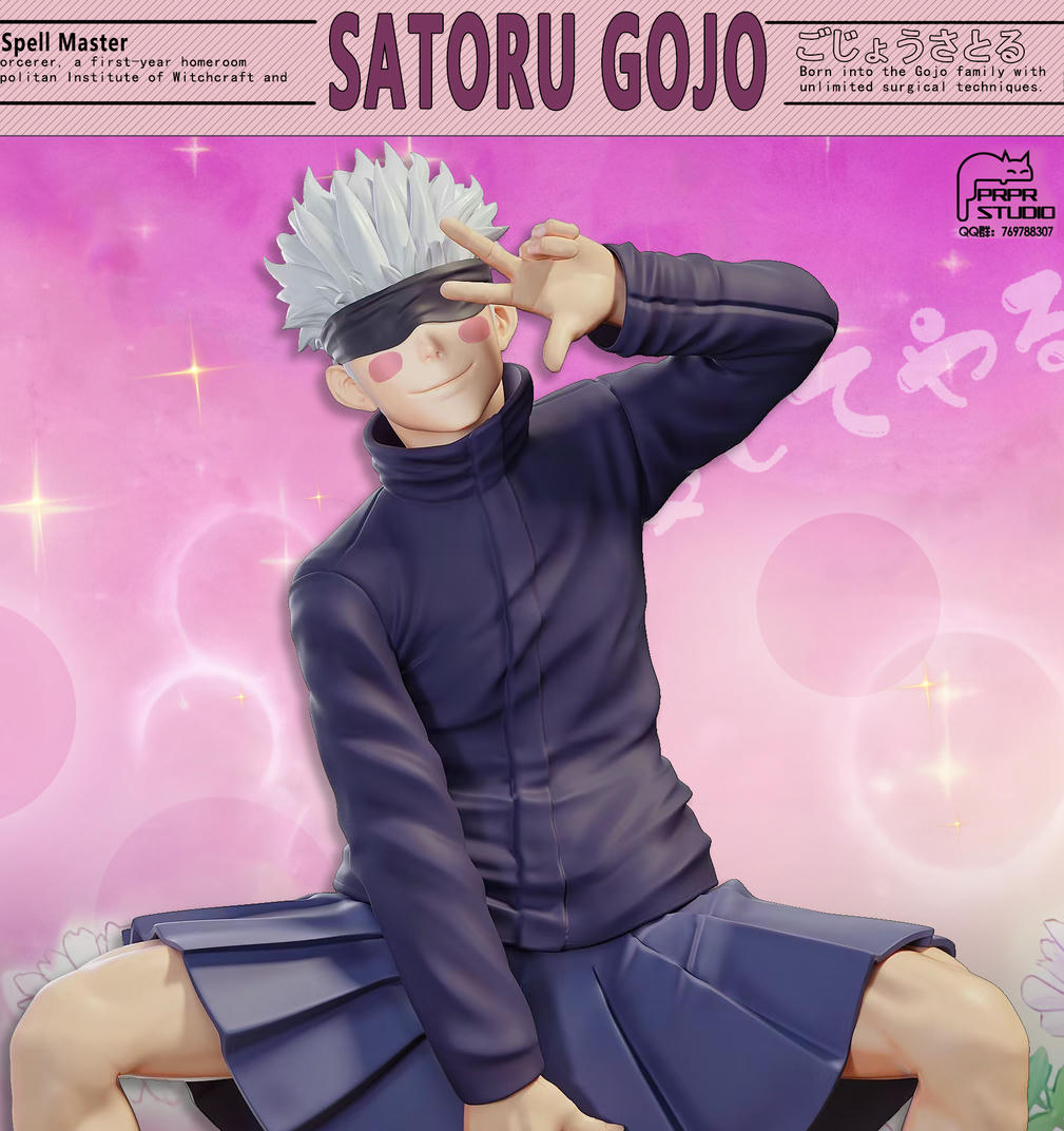 [Pre-Order] PRPR Studio - Statue - Jujutsu Kaisen - Funny Series #2 Satoru Gojo in a JK Skirt Iconic Anime Scene