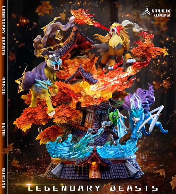 [Warehouse in Stock] 666 Studio - Statue - Pokémon Legendary Pokémon Entei & Raikou & Suicune